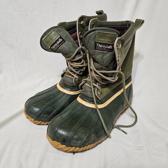Vintage Hodgman Boots Thinsulate Ultra Insulation Outdoor Shoes Men Size 13 - Picture 1 of 16